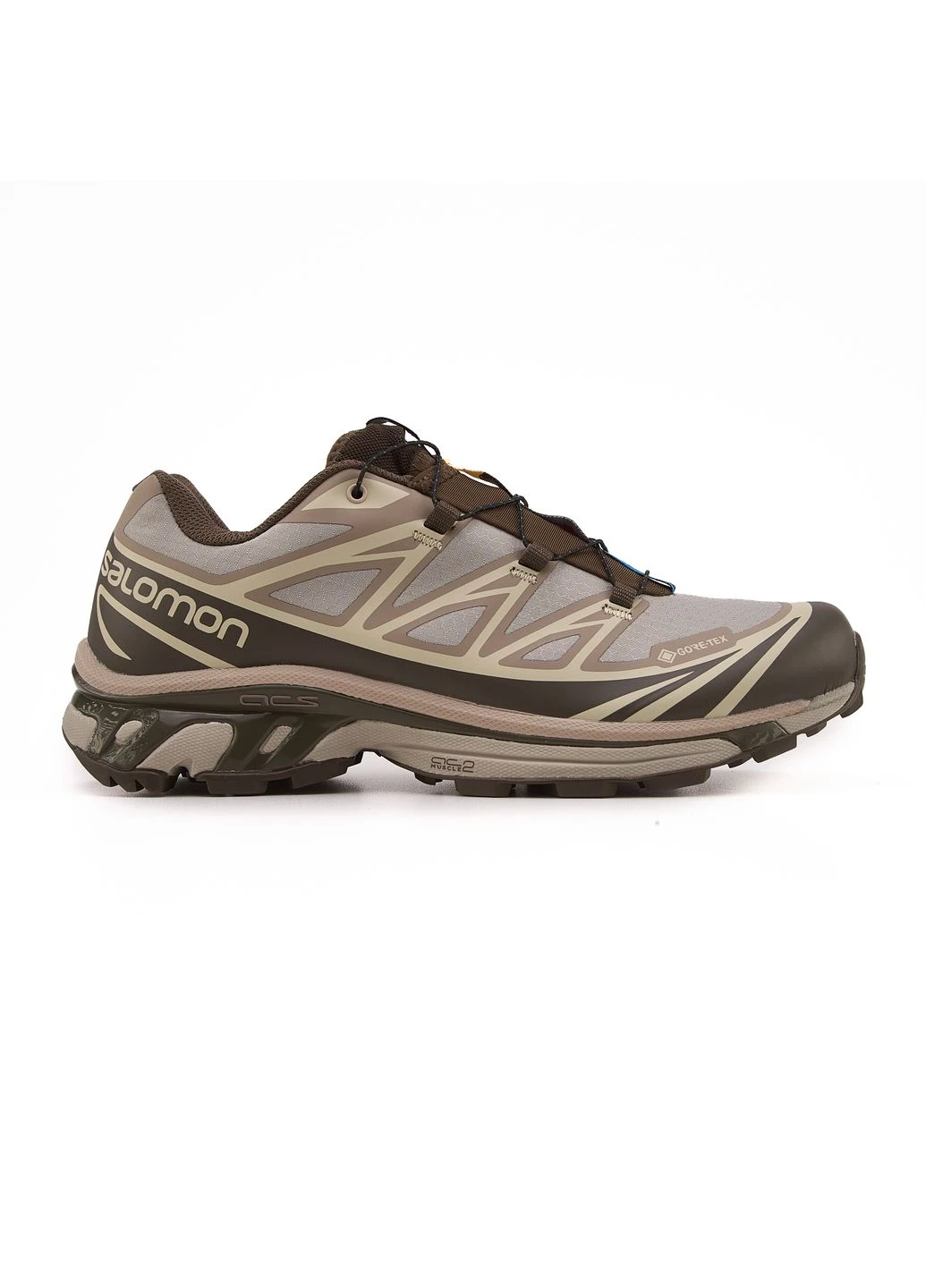 Коричневі кросівки чоловічі salomon xt-6 gore-tex brown саломон хт 6 коричневі демісезон No Brand