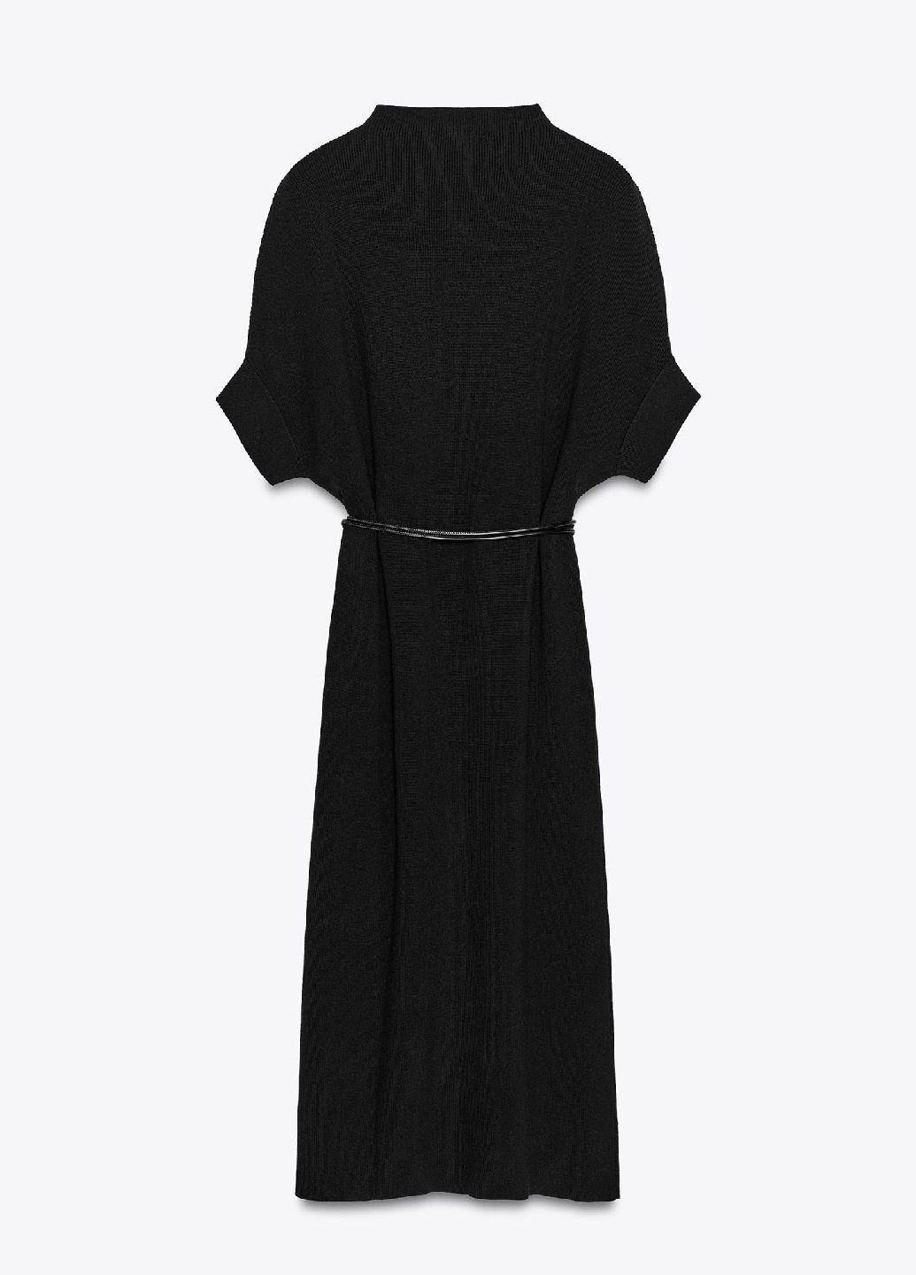 Черное кэжуал платье Zara однотонное