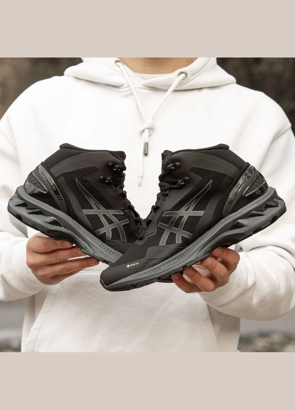 Чорні Зимовий кросівки зимові чоловічі asics gel-kayano 27 boot winter black gore-tex | асікс гель-каяно 27 чорні No Brand