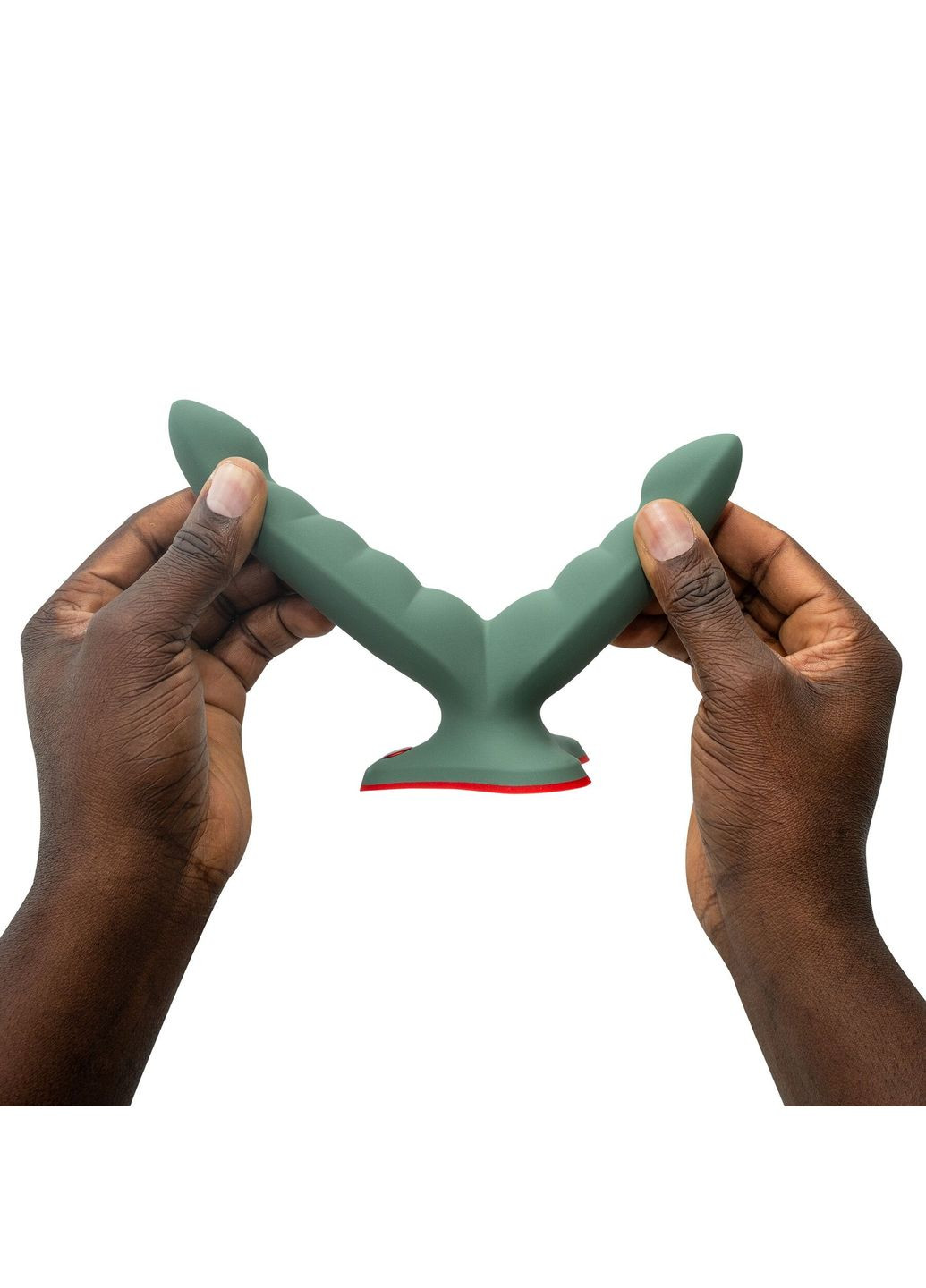 Подвійний фалоімітатор RYDE wild olive, гнучкі стовбури, присоска Fun Factory (315149408)