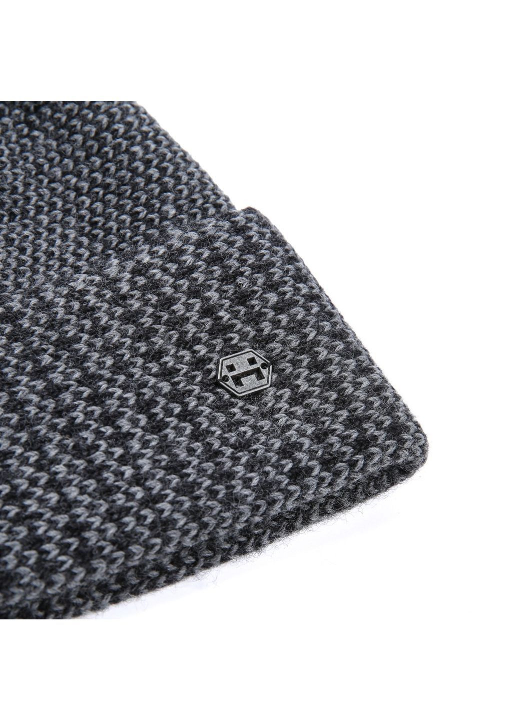 Шапка по голові чоловіча вовна сіра CALDER 256-088 LuckyLOOK 2933534929920M (362345597)