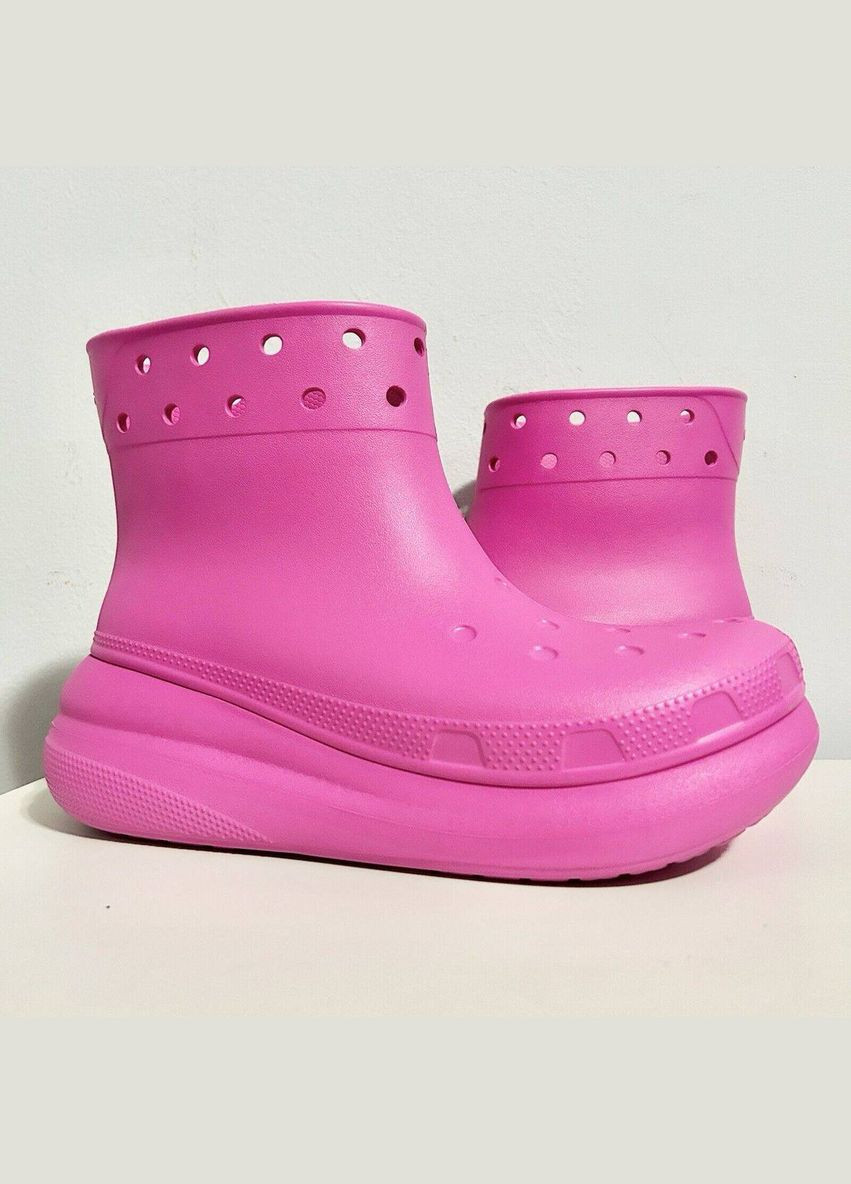 Розовые rain boot сапоги резиновые крокс краш Crocs