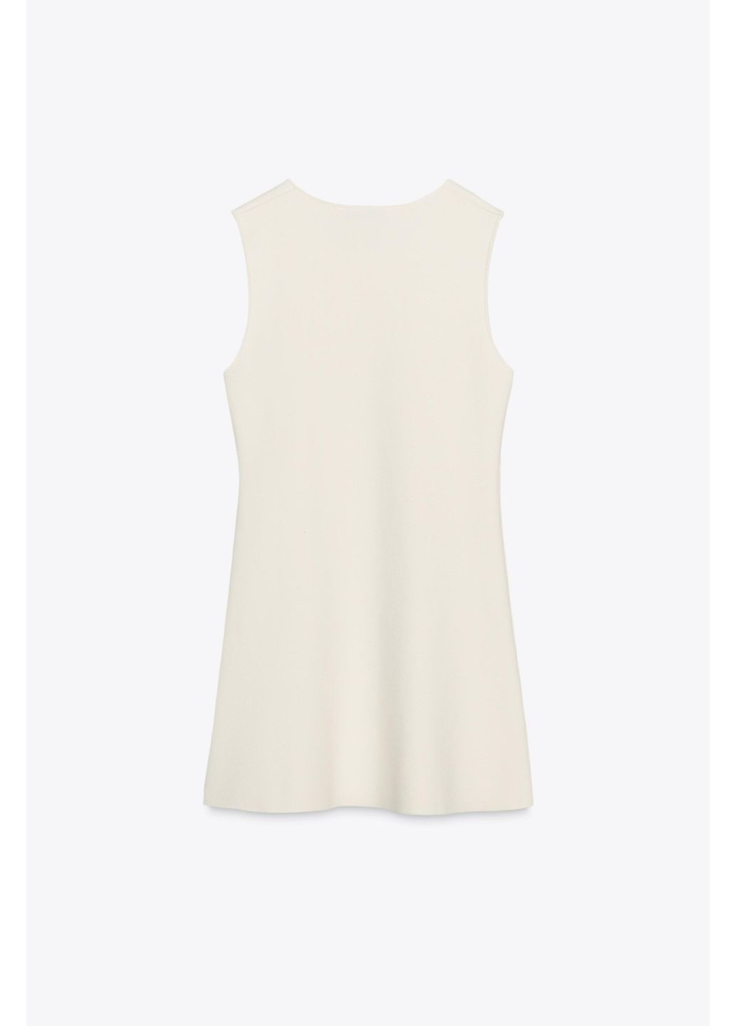 Білий коротка рівна трикотажна сукня Zara