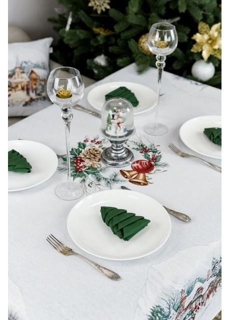 Скатертина гобеленова Зимове місто 135х350 см Різнокольоровий (7372) Прованс (361785009)