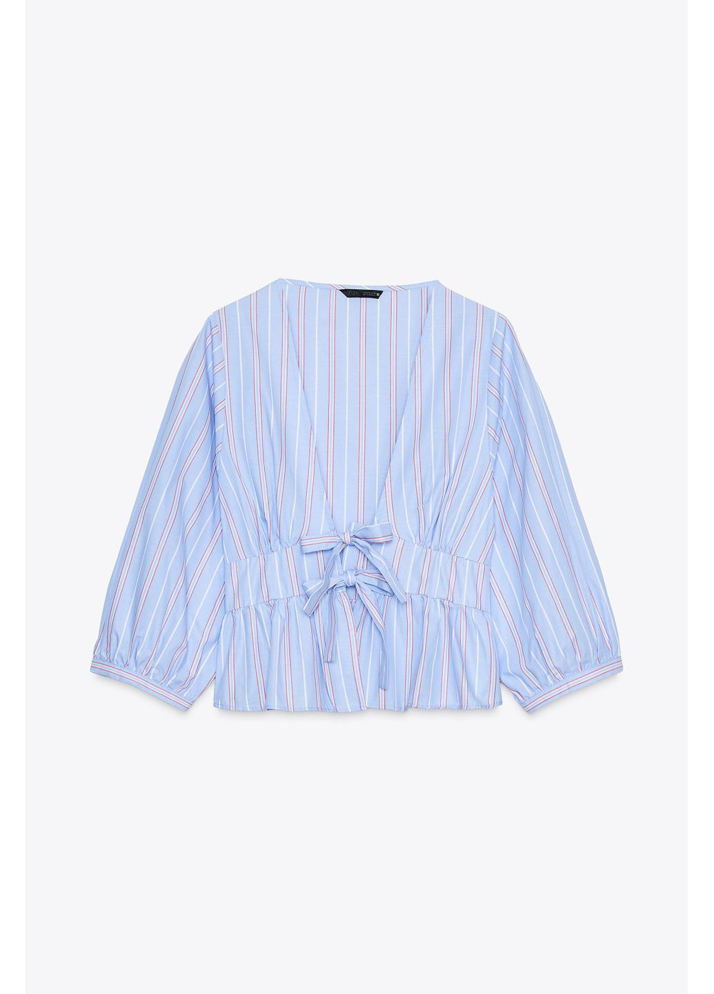 Смугаста сорочка з зав'язками Zara (353492258)
