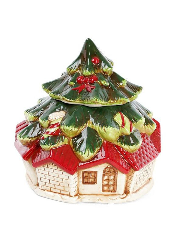 Банка для новогодних сладостей "Домик" 2.8л керамическая Bona (339776017)