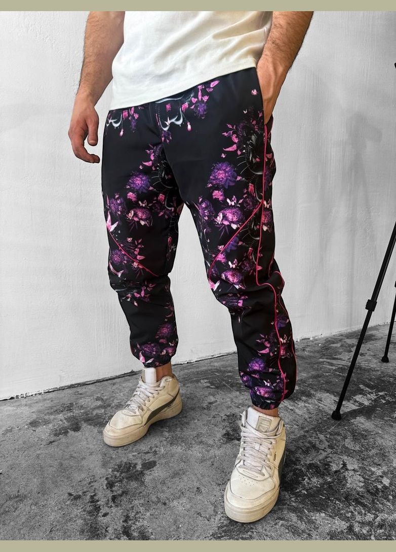 Комбинированные демисезонные брюки No Brand