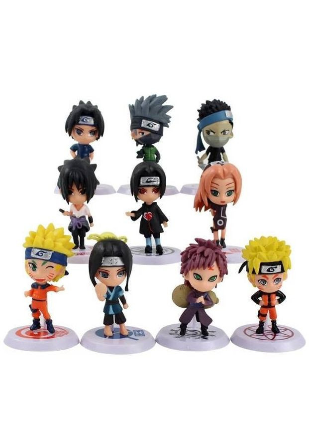 Наруто Naruto Сакура Забуза Гаара Саске набор фигурок аниме коллекционные игровые фигурки 10шт Shantou (280257979)