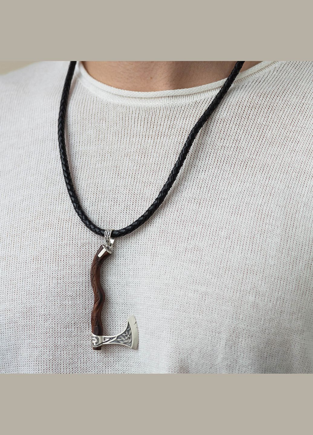 Срібний кулон Сокира з деревом 7046топ Oniks (307287490)