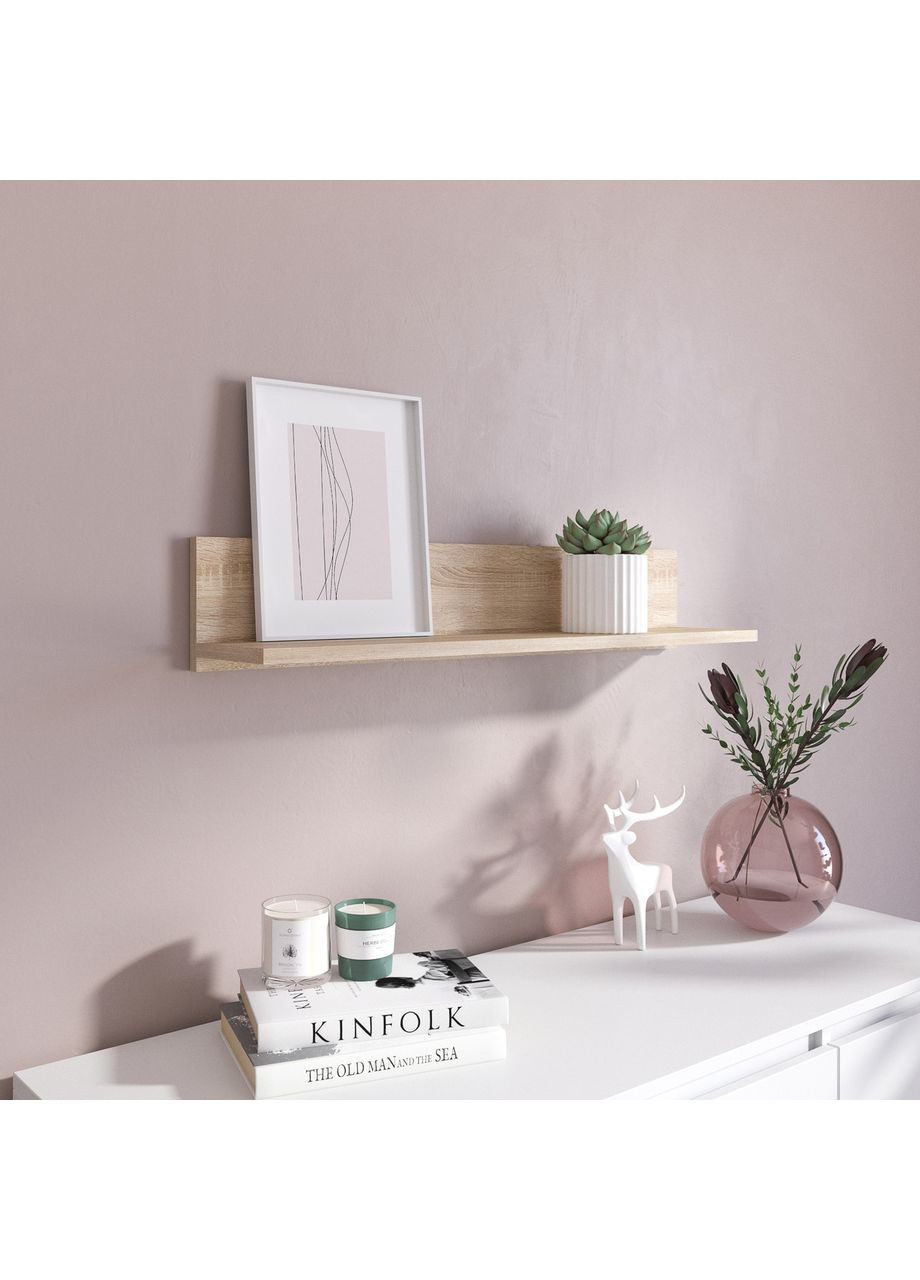 Полиця навісна для книг і декору з ламінованого ДСП 800x150x170 (hm-22-sn) VAYS (363134650)