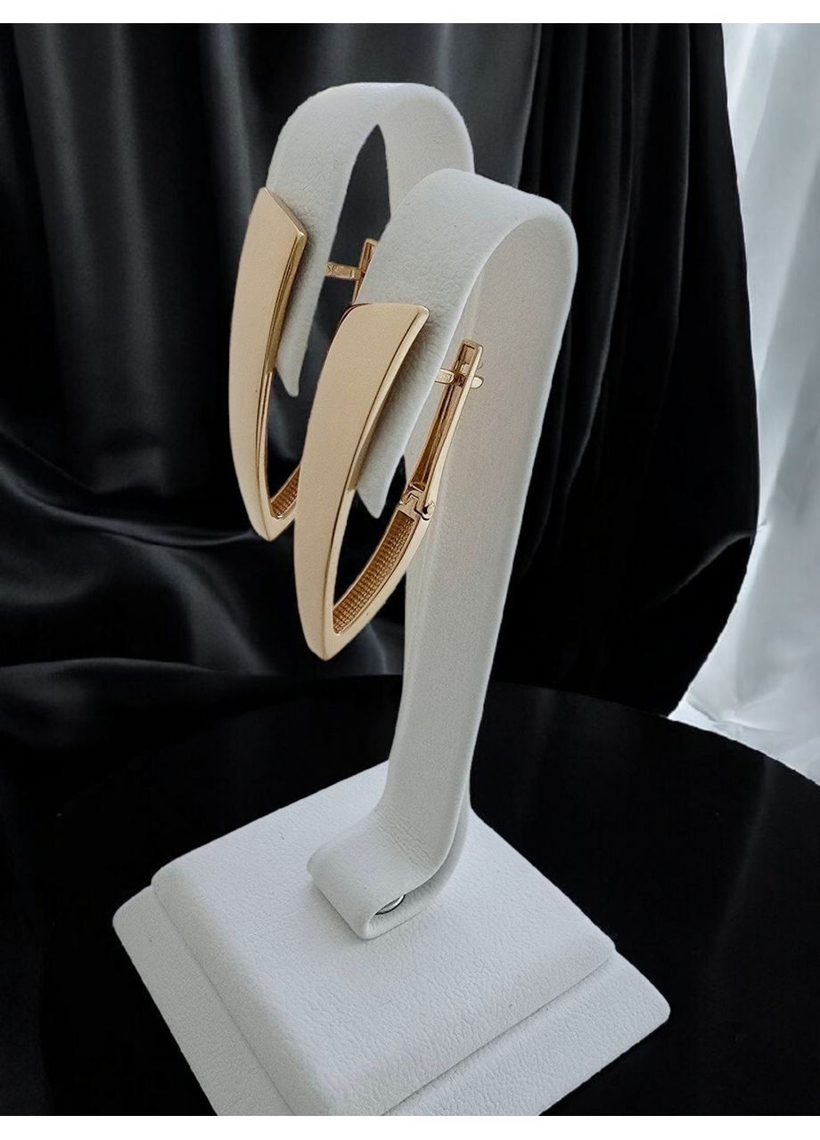 Золотые серьги без камней Столичная ювелирная фабрика 110886-1с Столична Ювелірна Фабрика (355795727)