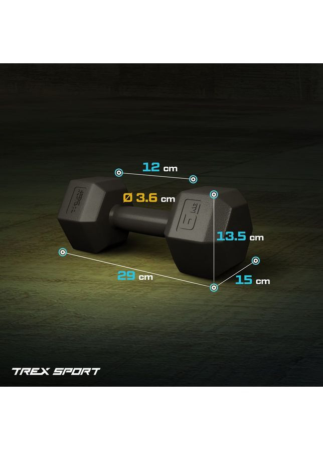 Гантелі для фітнесу композитні TX-006CD 2x6кг TREX Sport (372506689)