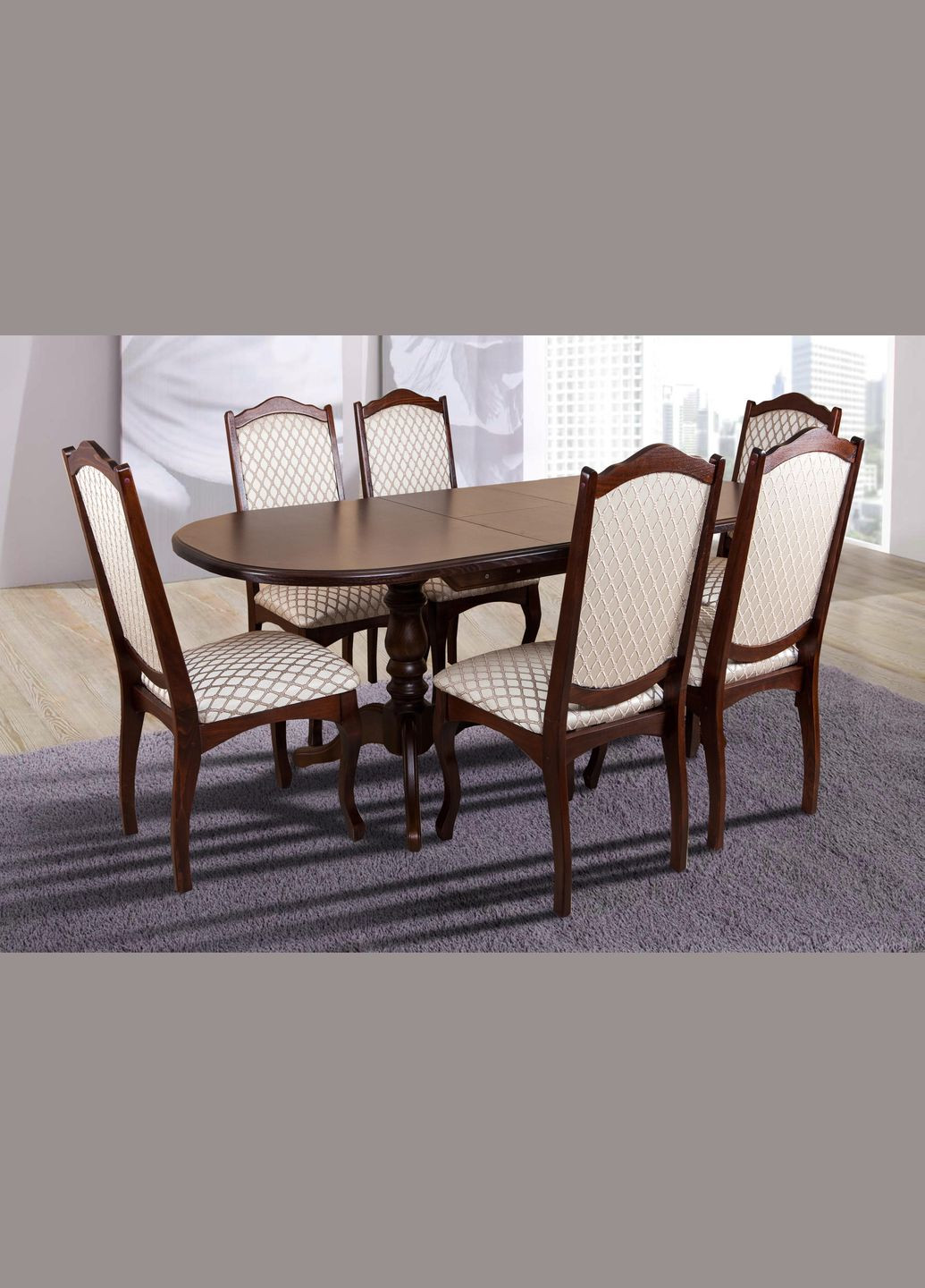 Стіл обідній розкладний Даніель 120+40x80x76 см Горіховий (10000162) Fusion Furniture (341525444)