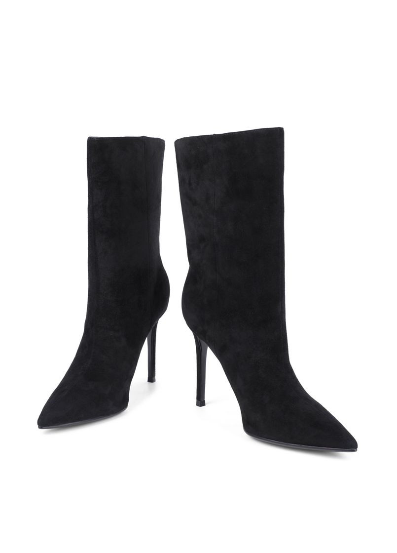 Осенние женские ботинки w587d-180 черный велюр MiaMay тканевые