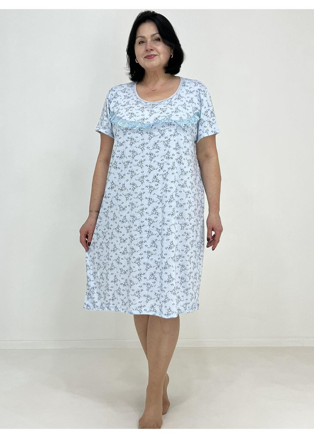 Нічна сорочка віскоза Небо Pars 62-64 Блакитна (19548321-4) Triko (322845513)