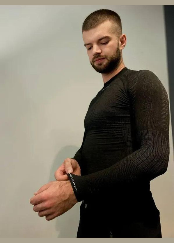 Термофутболка з довгим рукавом чоловіча Xperience, Military Black, Accapi (334669767)