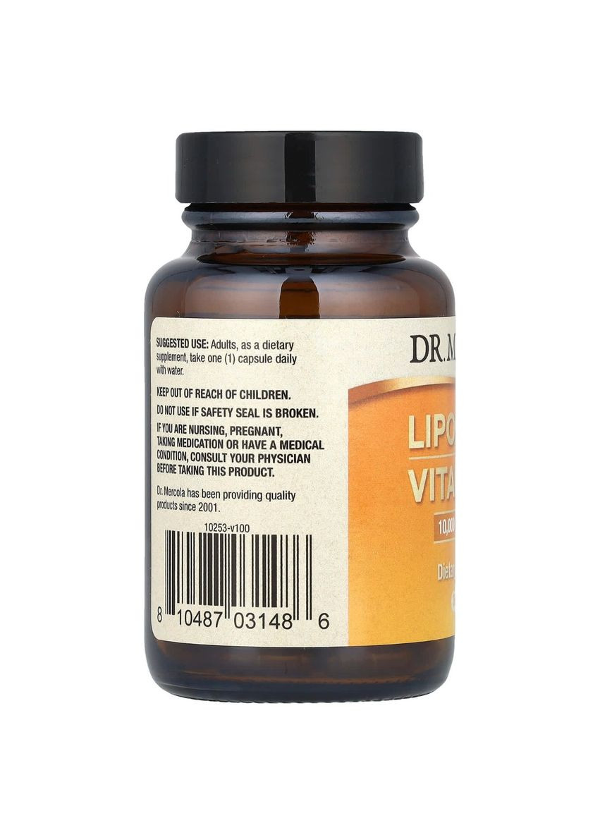 Вітамін D3 Ліпосомальний, 10000 МО, Liposomal Vitamin D3,, 30 капсул Dr. Mercola (326054870)