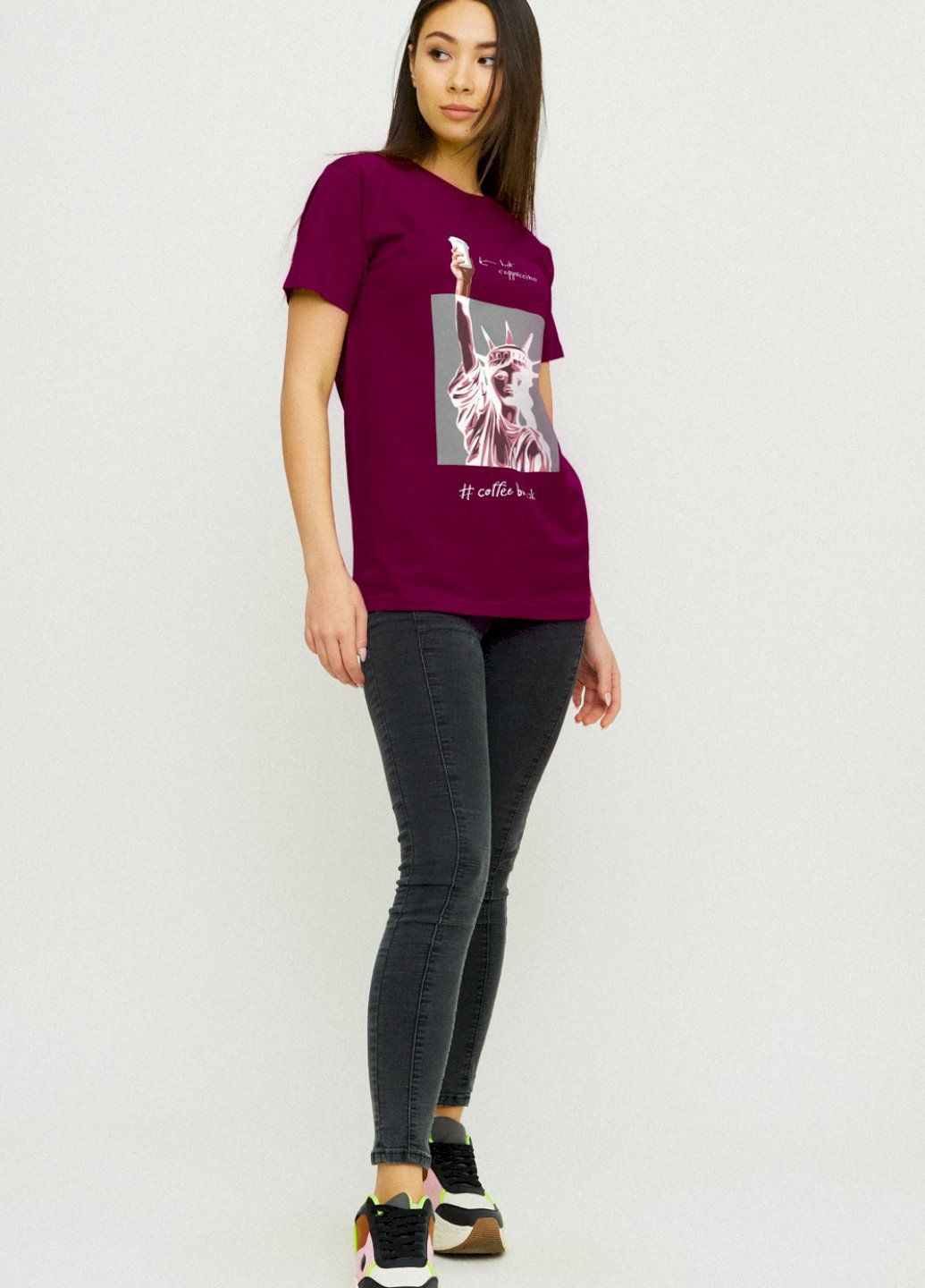 Футболка Boyfriend / air print / YAPPI - (252385840)