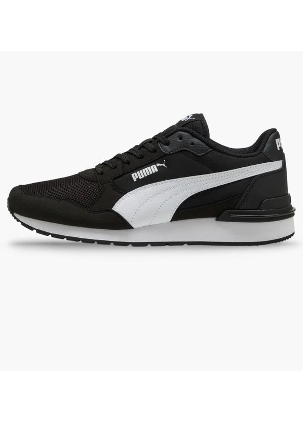 Черные демисезонные кроссовки runner v4 black 404743-01 Puma
