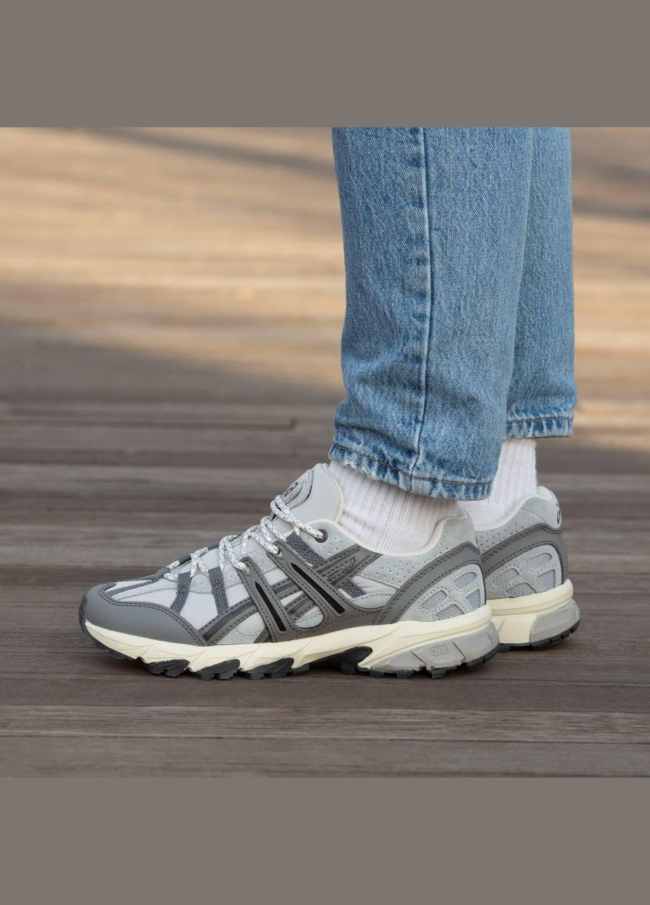 Сірі всесезонні кросівки gel-sonoma 15-50 oyster grey/clay grey Asics
