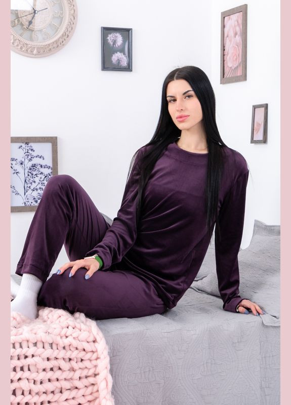 Фіолетова зимня піжама жіноча кофта + брюки Носи своє