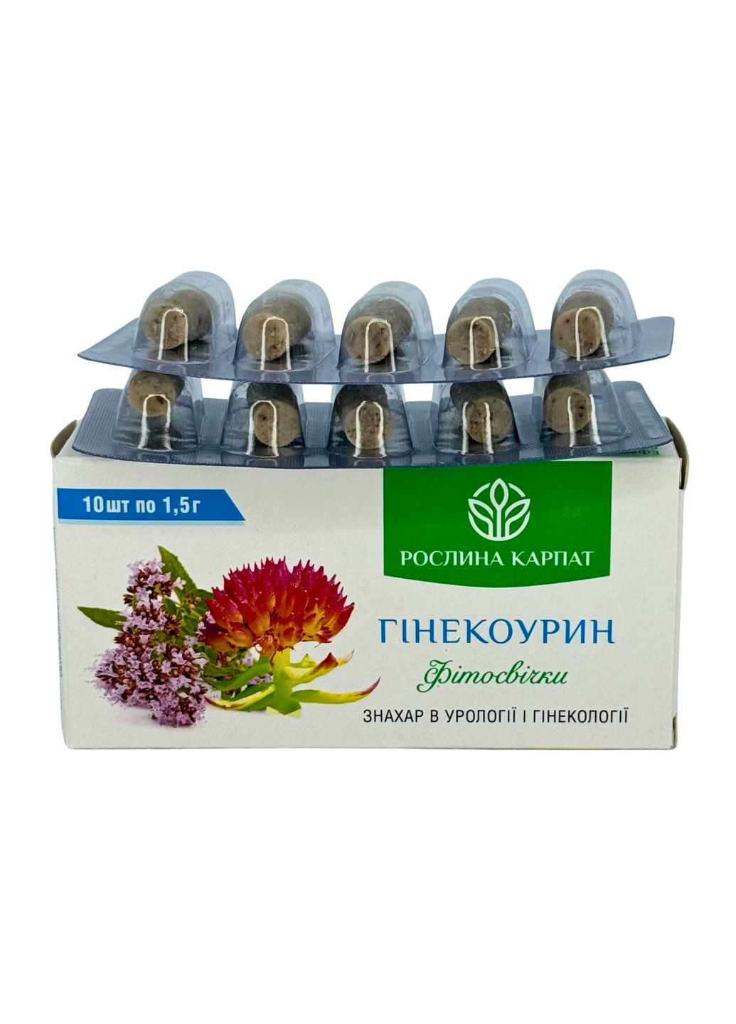 Фитосвечи Гинекоурин 10 шт. натуральное средство для женского и мужского здоровья. Рослына Карпат Рослина Карпат (334711185)