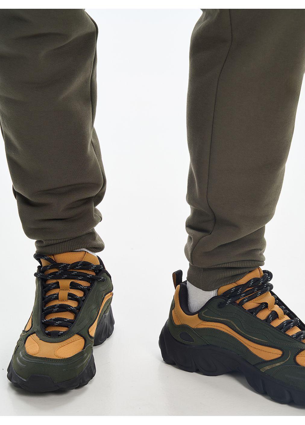 Оливковые спортивные зимние джоггеры брюки Роза