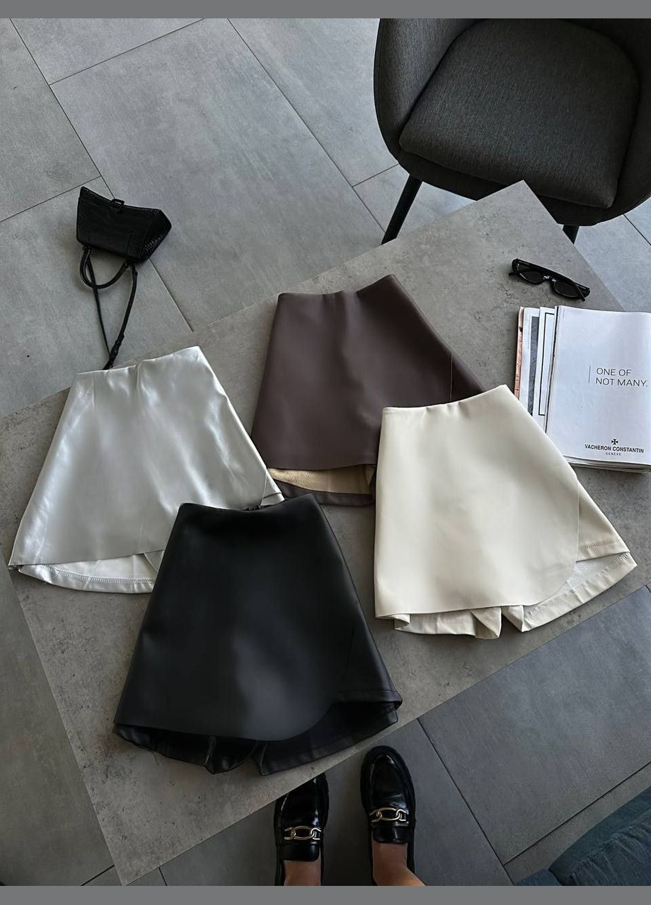 Жіноча спідниця-шорти з еко-шкіри Adelante (324024319)