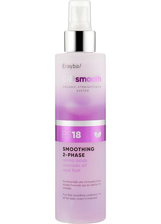 Двухфазный спрей-кондиционер для выпрямления волос Bio Smooth Organic Straightener Smoothing Spray BS18 500ml (957104-31526) Erayba (368617647)