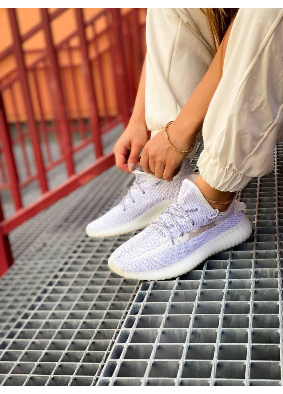 Серые демисезонные кроссовки мужские adidas yeezy boost 350 v2 static non-reflective адидас изи буст No Brand