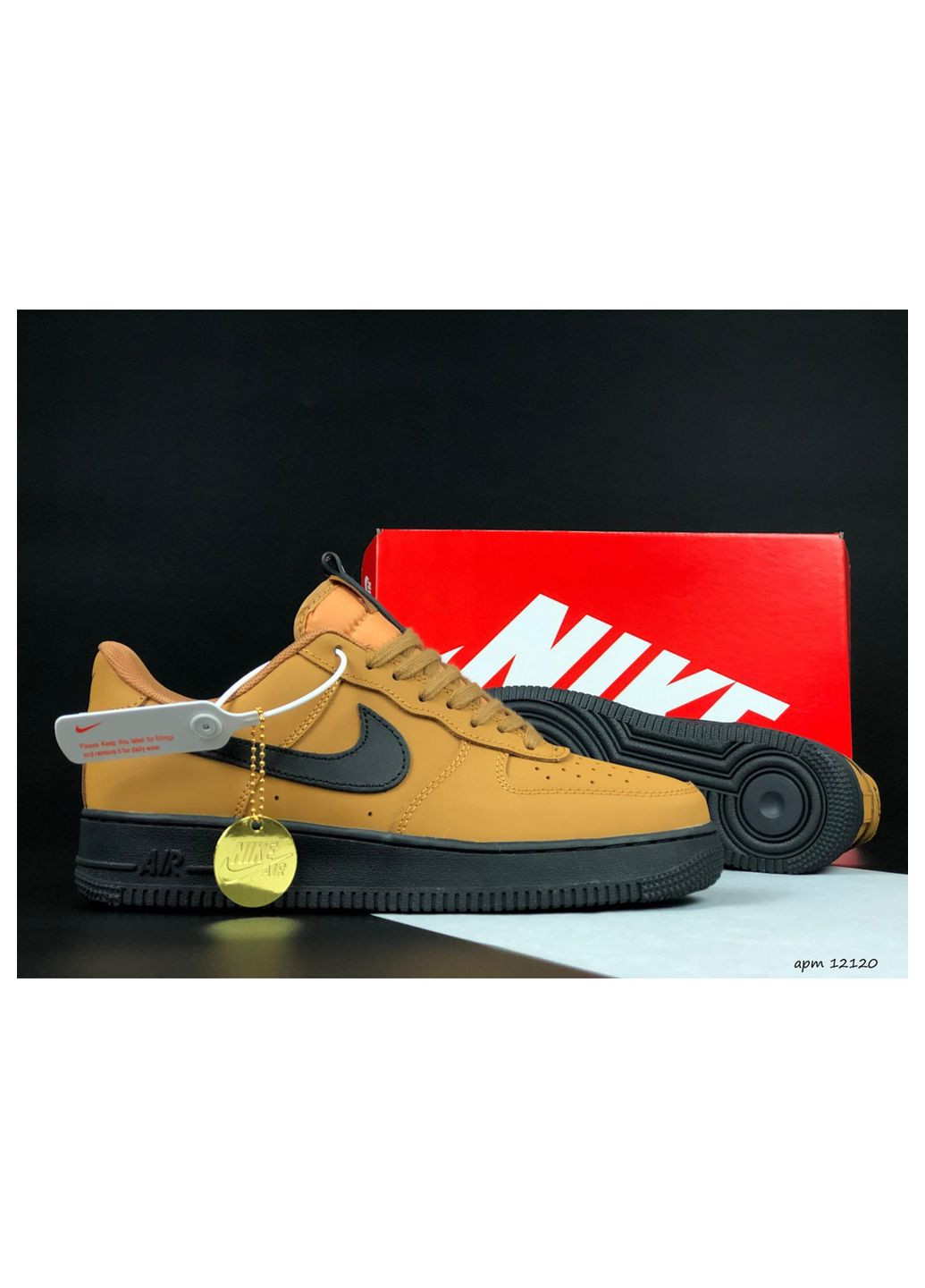 Коричневі Осінні кросівки чоловічі limited, вьетнам Nike Air Force 1