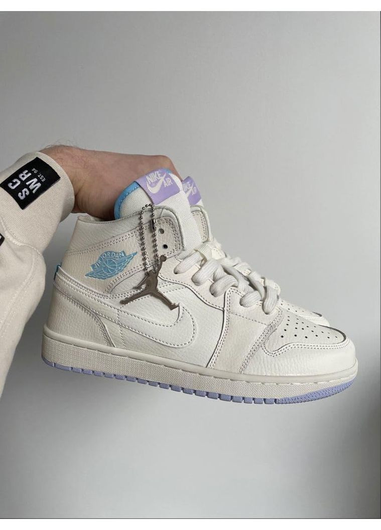 КРОССОВКИ ЖЕНСКИЕ NIKE AIR JORDAN 1 RETRO HIGH MILK ESSENTIAL НАЙК АИР ДЖОРДАН No Brand белые демисезоны (368862319)