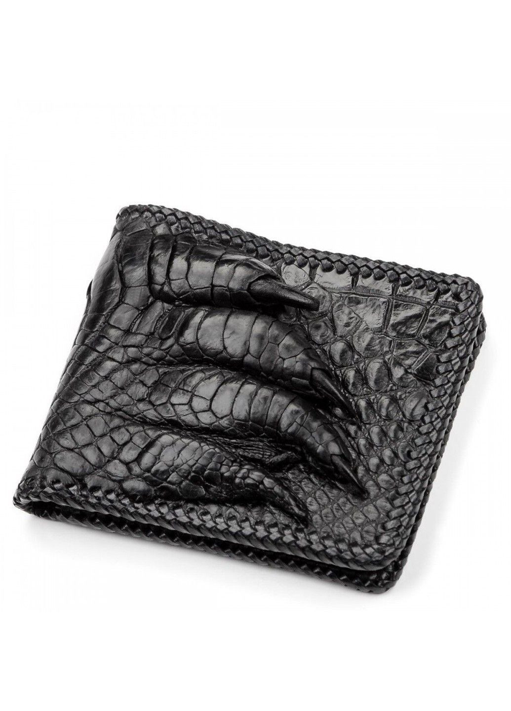 Чоловічий гаманець зі шкіри крокодила 18004 Чорний Crocodile leather (367992154)