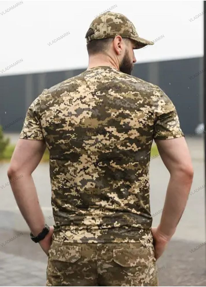 Тактическая потоотводная футболка JERSEY для военных в цвете пиксель Undolini (366547210)