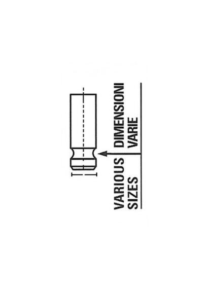 Клапан двигуна IN MAZDA 2.0D RF2 98- 29.7X6X115.3 R6374/SNT-ua Freccia (366179024)
