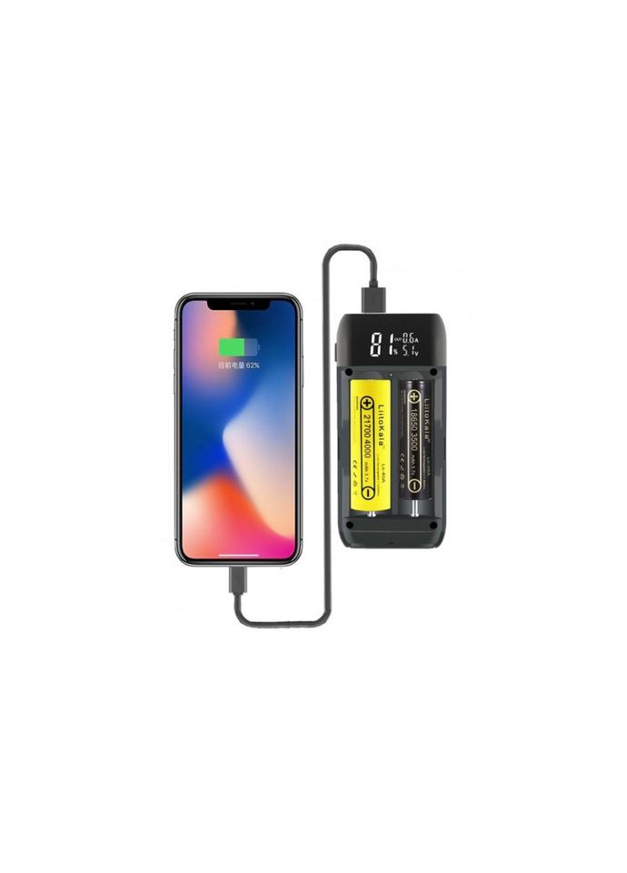 Зарядное устройство-павербанк Lii-MP2 на 2 канала для аккумуляторов, зеленый LiitoKala (353503069)