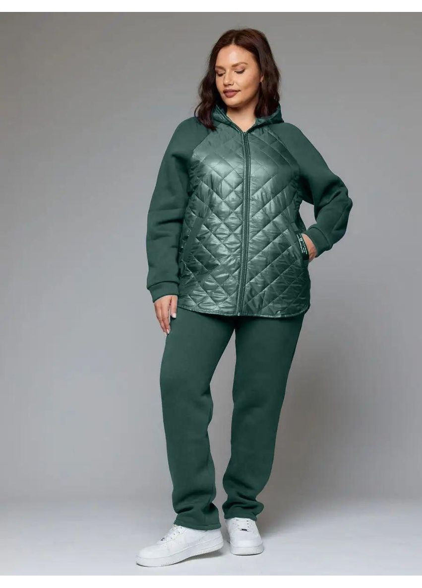 Теплый зимний костюм с худыми на флисе и вставками из плащевки Sofia 82 (365309651)