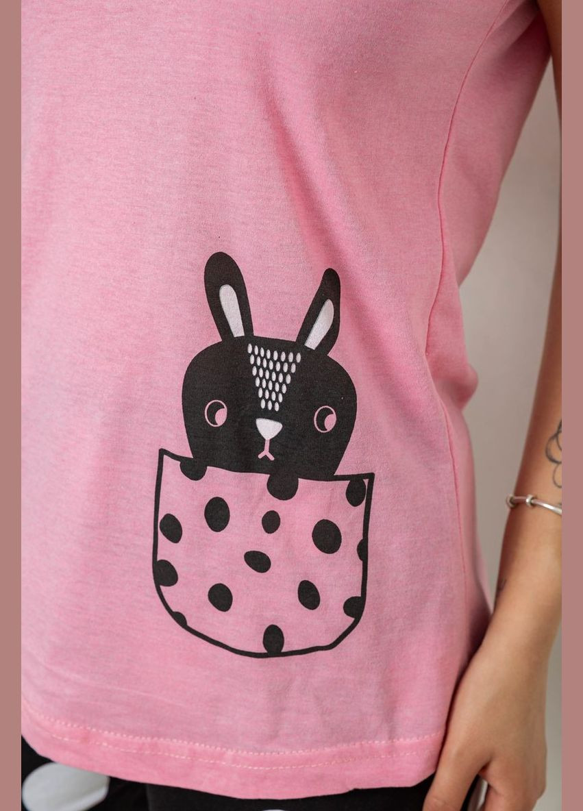 Рожева всесезон жіноча піжама з принтом Fashion