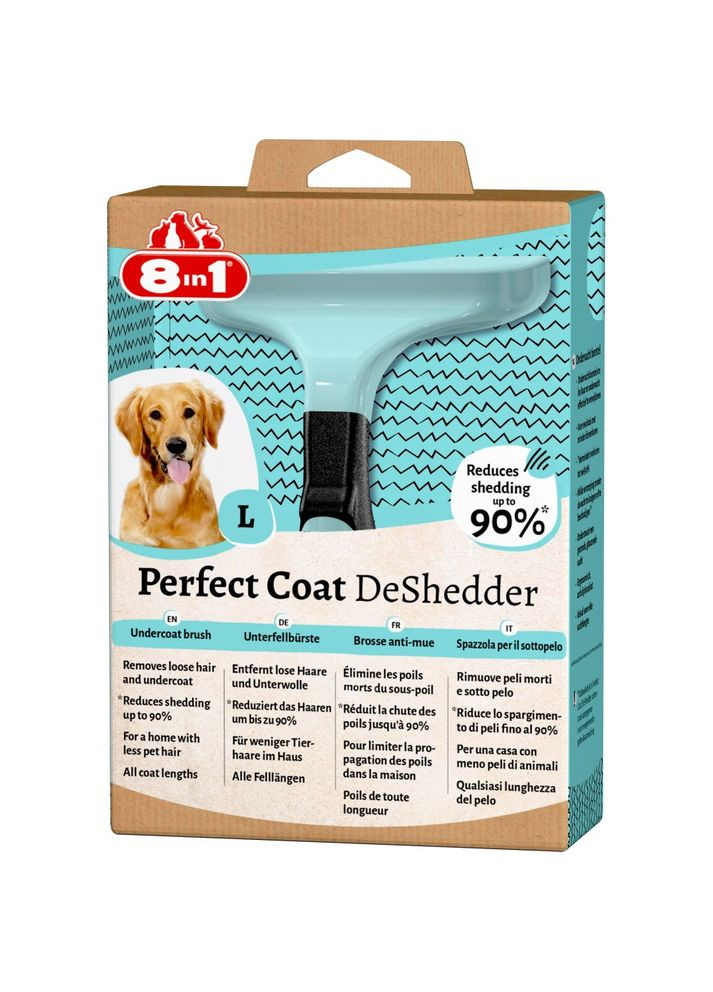 Дешеддер Perfect Coat для вичісування собак розмір L 10 см 8in1 (355257162)