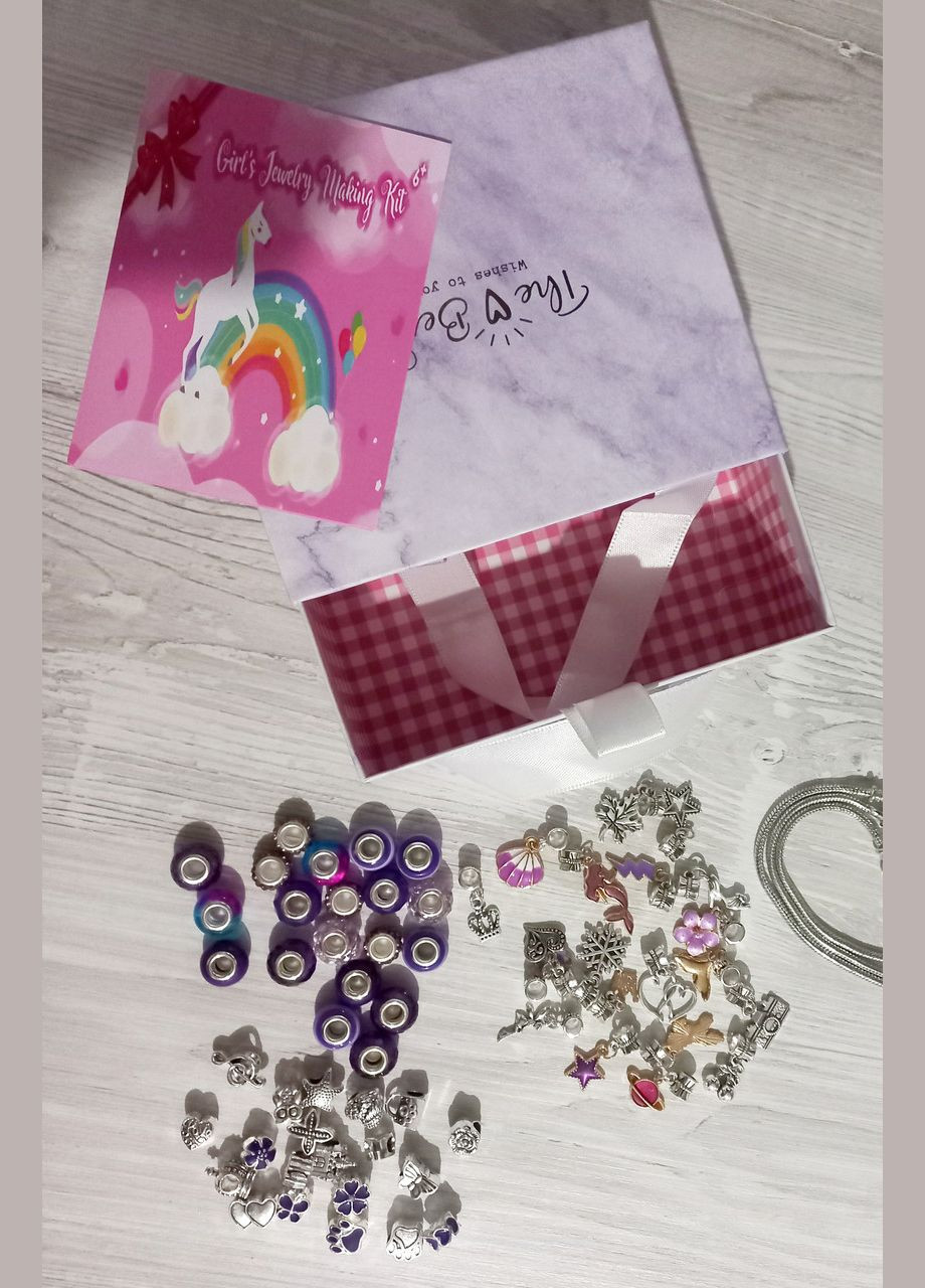 Создай свой браслет, браслеты, шармы, в коробке (фиолетовый) No Brand (348118578)
