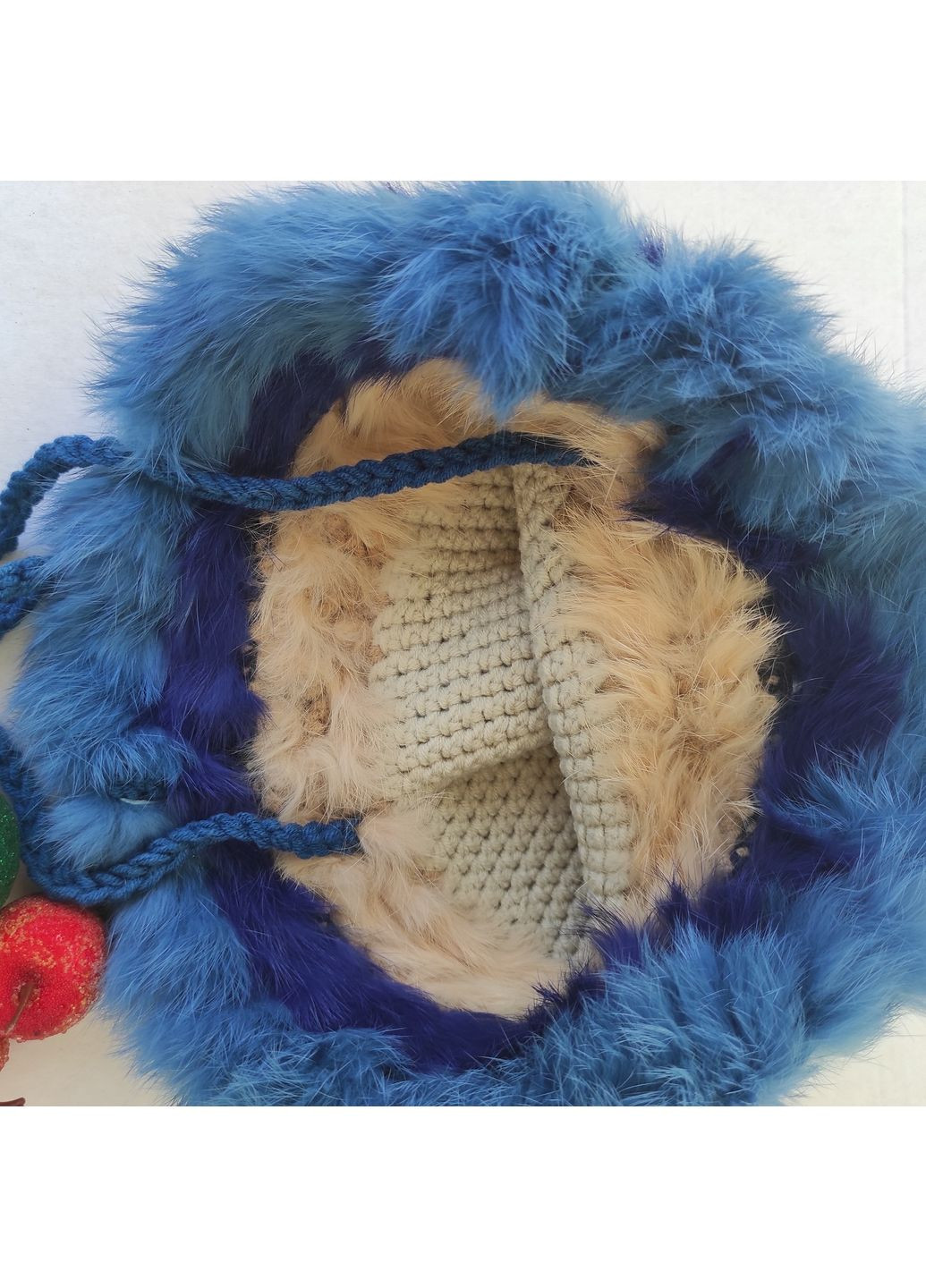 з Штучним Хутром та зав’язками, в'язана тепла шапка 55-59 см No Brand Жіноча Зимова Шапка (361075562)