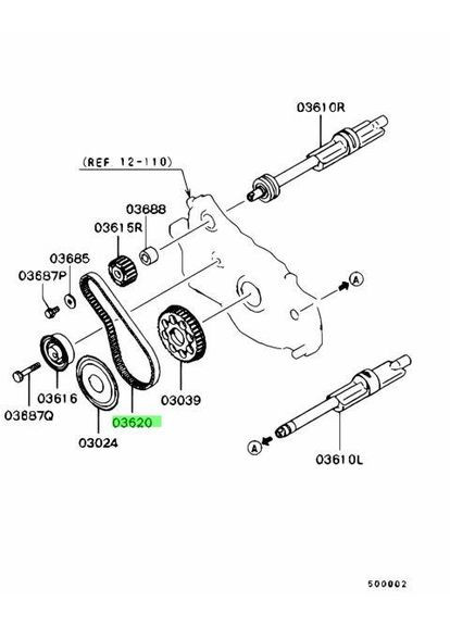 Ремень балансировочных валов 65STS127, Mitsubishi Lancer, Outlander 2003-2008 OEM MR984778 Dongil (361026401)