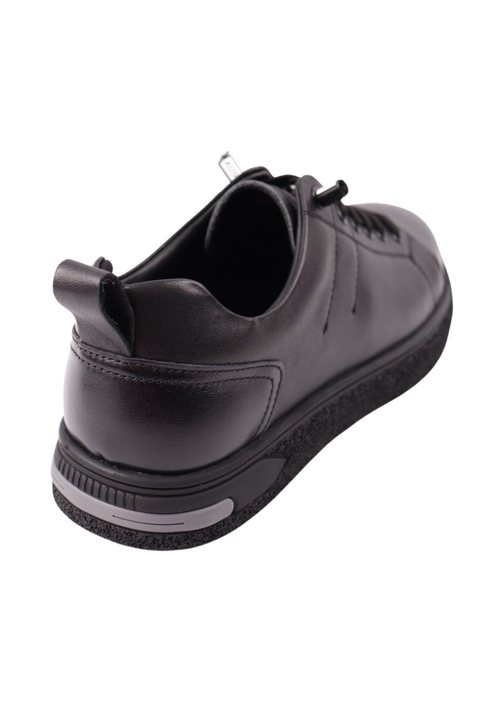 Чорні кеди чоловічі чорні натуральна шкіра Berisstini 261-24DTS