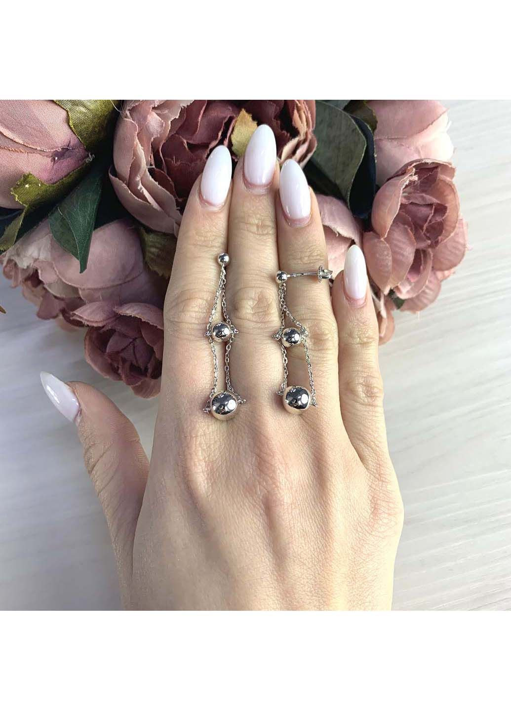 Срібні сережки без камінців (2067634) Silver Breeze (317355311)