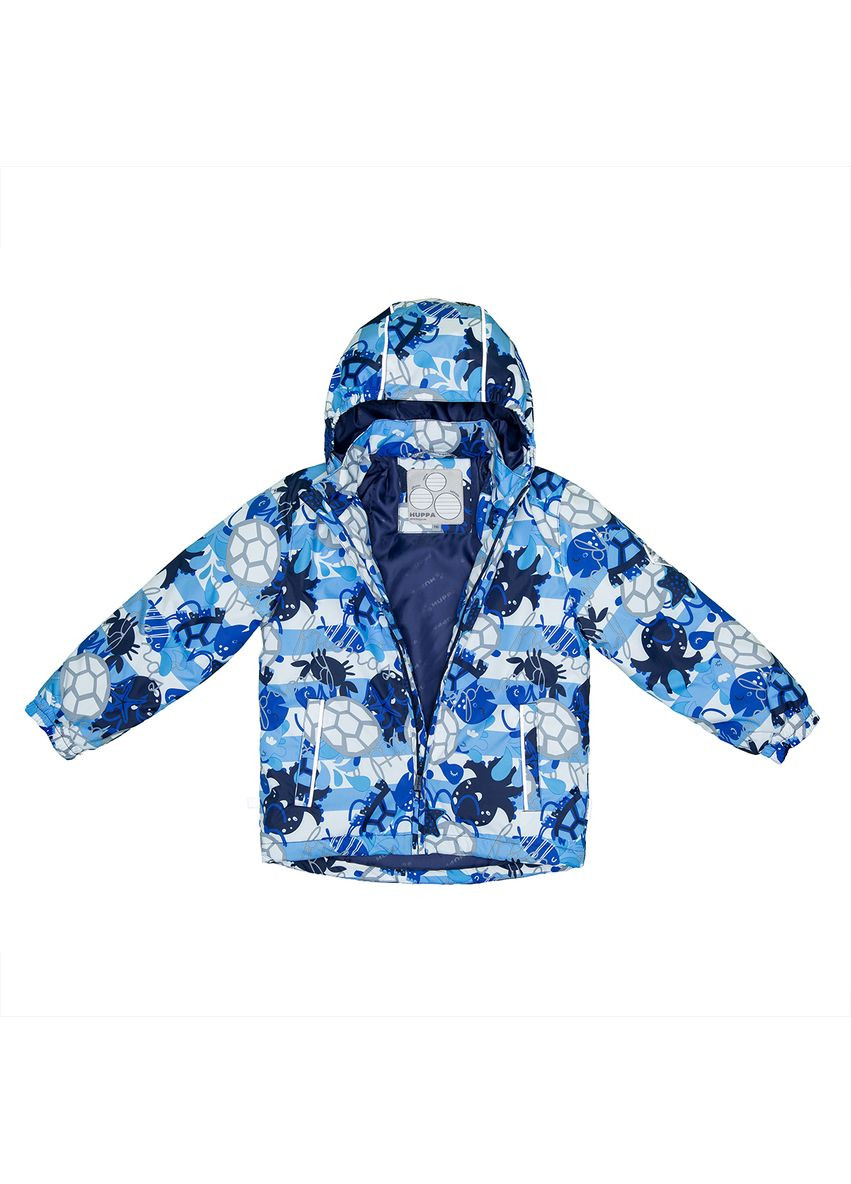 Темно-синяя комплект yoko navy pattern/navy, полиэстер, р.110, темно-синий () Huppa 41190014-93186-110