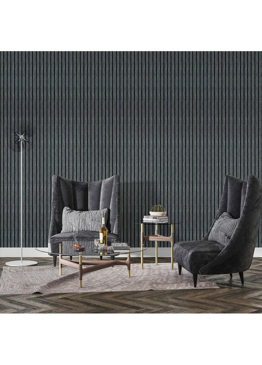 Рейка декоративна PS 2900х120х12мм Темний графіт SW-00002128 Sticker Wall (353968097)