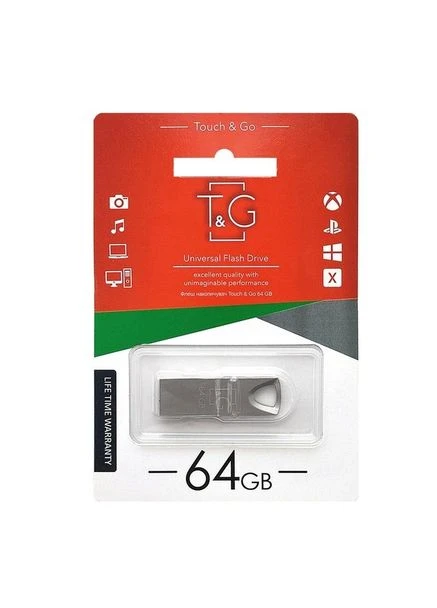 Флеш пам'ять "T&G" 64GB металева серія 117 срібло (G) TG (393775145)