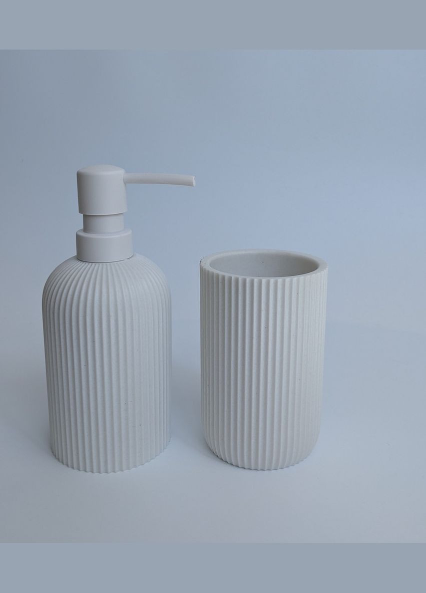 Набір для ванної кімнати 2 предмети білий No Brand (341537489)