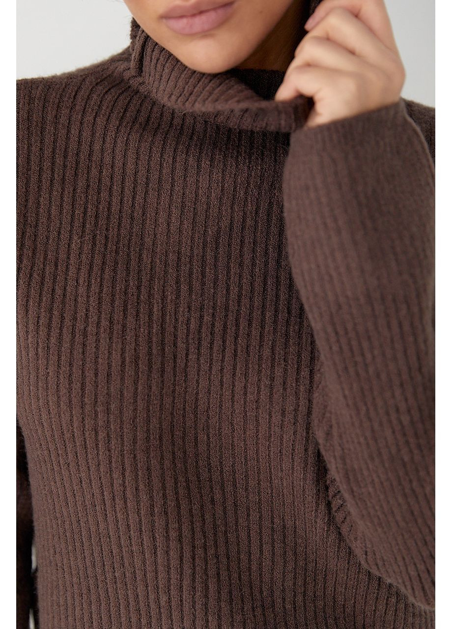 Базовий теплий гольф у рубчик - чорний колір Lurex (370601974)