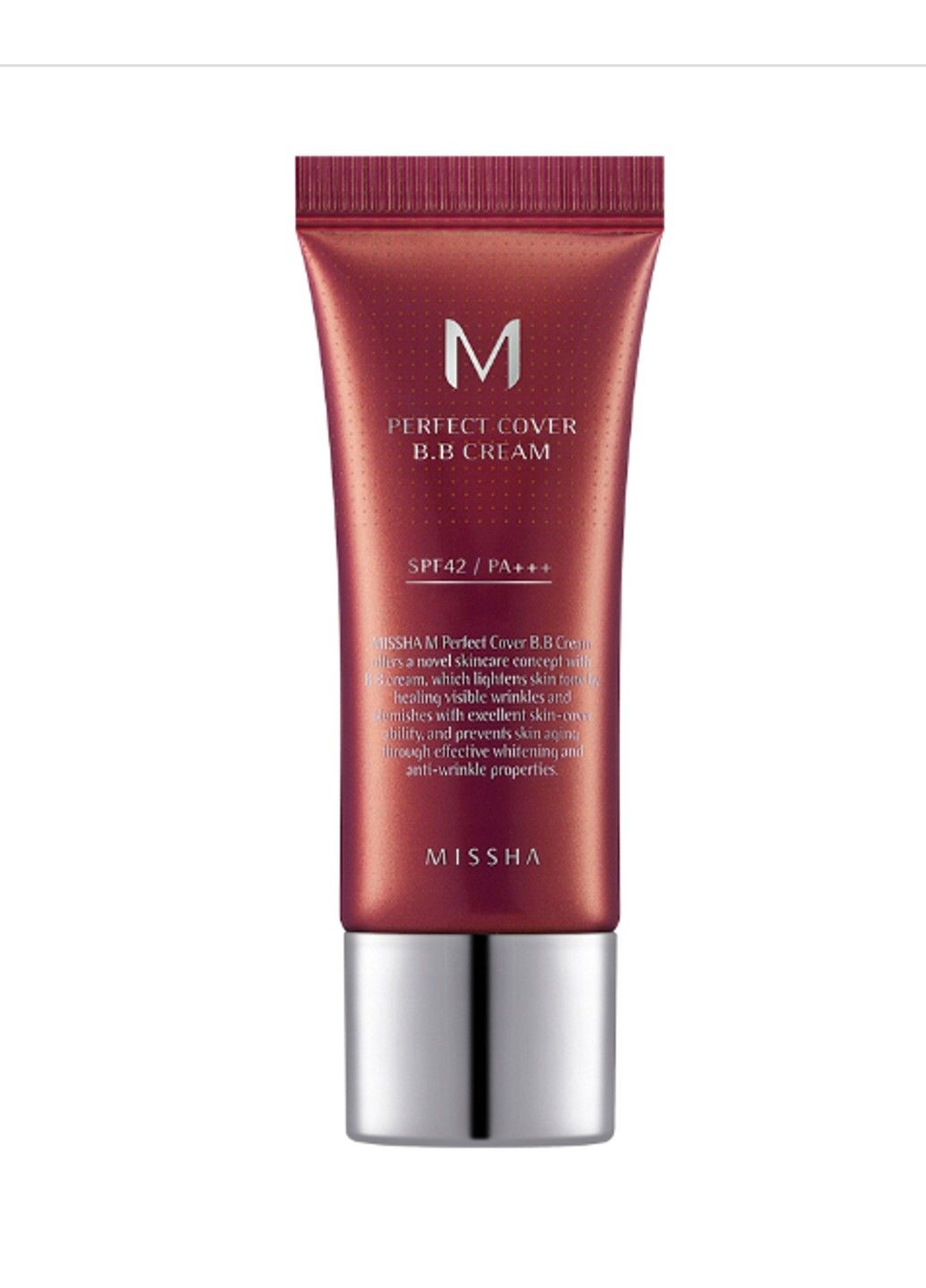 Тональный BB крем с идеальным покрытием M PERFECT COVER BB CREAM SPF42/PA+++, 20 мл №27 - Медовый Бежевый MISSHA (317455043)